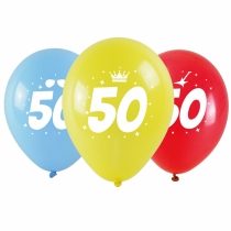 Baloni s potiskom številke 50 3kosi